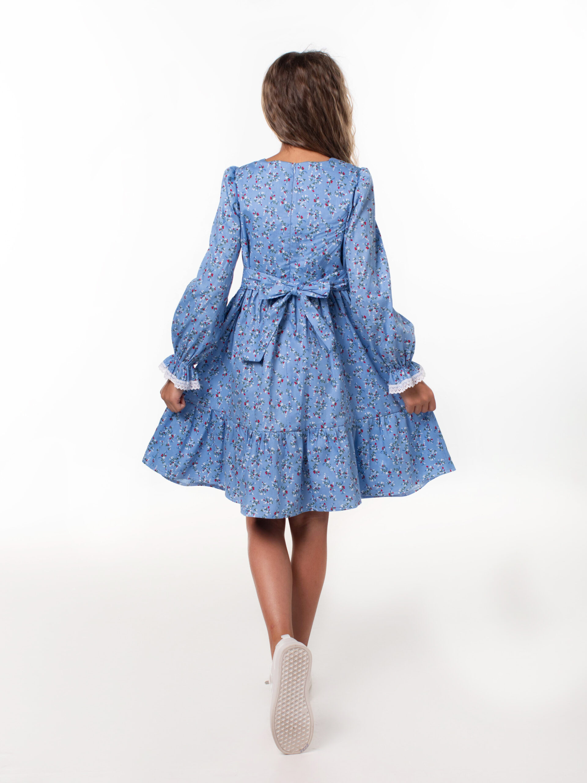 Платье детское из хлопка с кружевом — изображение 8