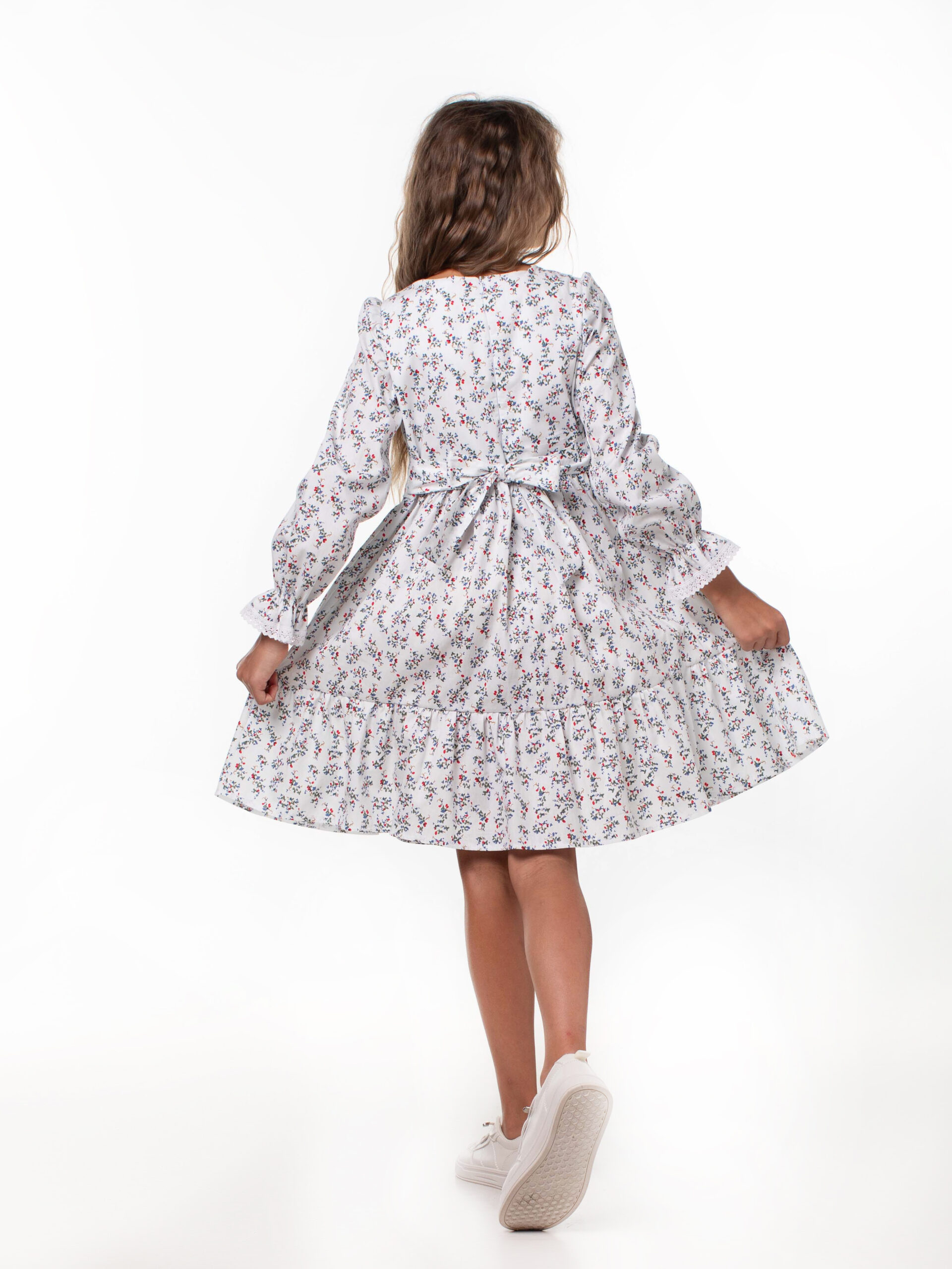 Платье детское из хлопка с кружевом — изображение 2