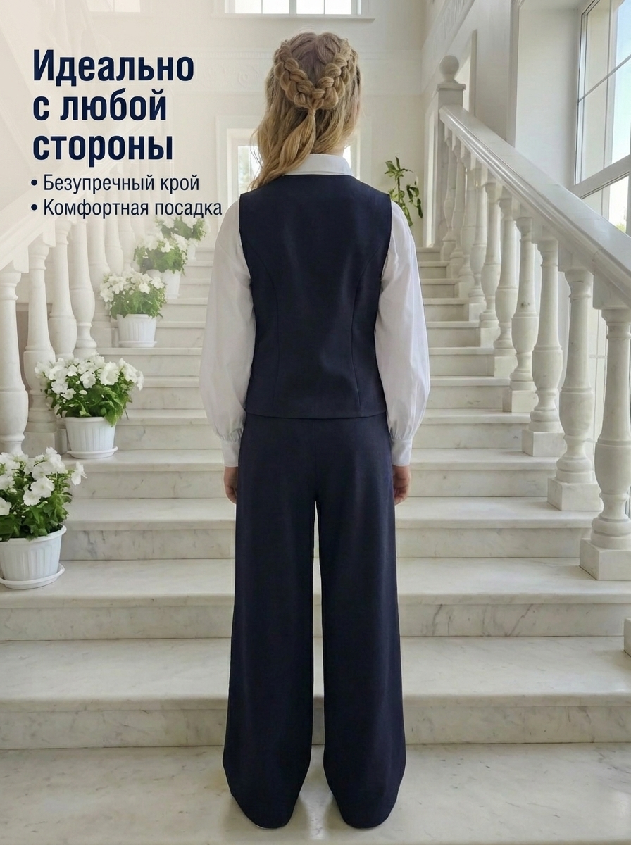 Синий школьный костюм — изображение 2